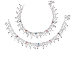 AanyaCentric Women Silver-Plated Anklets-picture-23