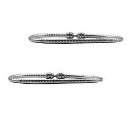 TEEJH Set Of 2 Oxidised Silver-Plated Nisha Anklets image 2