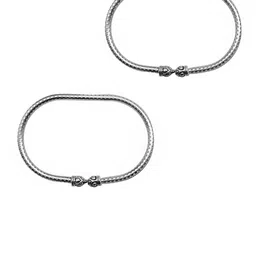 TEEJH Set Of 2 Oxidised Silver-Plated Nisha Anklets image 4