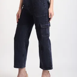 tyffyn Women Boot-Leg High Rise Dark Blue Jeans-picture-16