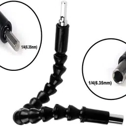 inditrust 12pcs Screwdriver flexible shaft drill bit set extension size-1/4inch Screwdriver Bit Set image 4