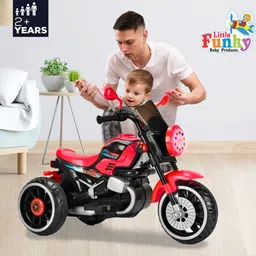 little funky Polo Battery Operated Foot Accelerator Ride On Bike With Multicolor Lights Bike Battery Operated Ride On image 5