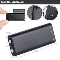 lookcam Smallest Voice Crystal Clear Digital Recording Spy Voice Recorder Mp3 Player 8 GB Voice Recorder image 2