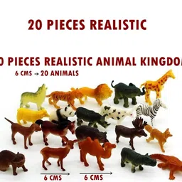 sam Latest Wild Animals, Jungle animals, Zoo animals toys Small Size pack of 20 Pcs set for Kids ( Multicolored ) image 2