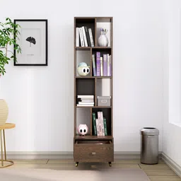 hexa red Wooden Book Shelf for Home, Living Room, Office, Multipurpose Rack, Engineered Wood Open Book Shelf image 3