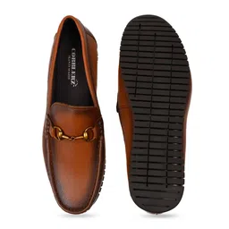 Cobblerz Men Textured Leather Horsebit Loafers image 3