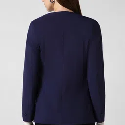 van heusen Women Solid Single Breasted Formal Blazer image 2