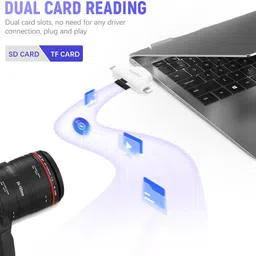 Zorbes Card Reader 4 in 1 SD Micro SD with Lightning Micro USB USB A Type C Card Reader image 5