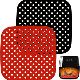kauldvishe square silicon air fryer sheet 2 pcs Air Fryer image 5
