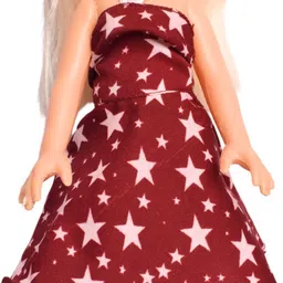 Charming Printed Red Dress Doll For Girls / Toy For Kids Age 2 years - 6 years-image-41
