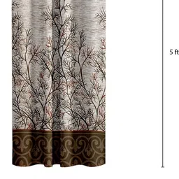 cortina 150 cm (5 ft) Polyester Semi Transparent Window Curtain Single Curtain image 5