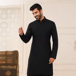 stylevault Men Cotton Blend Kurta Dhoti Set image 2