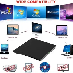 Sancy 2 IN 1 USB 3.0 Type-C External CD DVD-RW Writer Drive Burner Reader Player PC External DVD Writer image 3