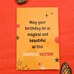 the prink Butterfly Card Greeting Card image 1