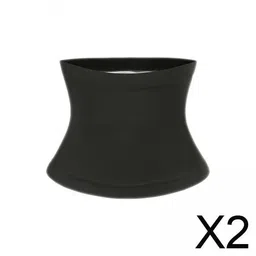 SAZ DEKOR 2xWaist Cincher Men Wrap Sweat Waist Trimmer for Weight Lifting Workout Sports Silver S to M image 2