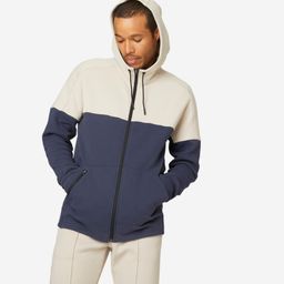domyos Men Gym Straight-Fit Zip Hoodie With Pocket 520 - Dark Blue Linen-picture-31
