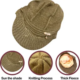 cool indians Self Design, Solid, Woven Beanie image 3