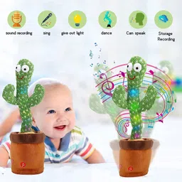 fitup ancing Cactus Soft Toy for Kids, Musical Recording Toy image 4