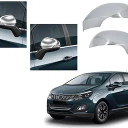 amario Full Chrome Side Mirror Cover For Mahindra Marazzo Set Of 2 Plated, Plastic Car Mirror Cover-picture-16