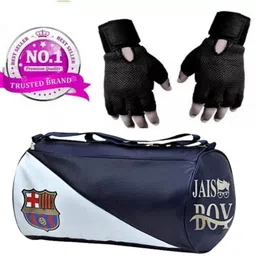 ananya enterprises 15 L Gym Duffel Bag - Combo set of Gym bag and high qualtiy Gloves (Black, Free Size) - Blue-picture-12