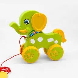 riser Elephant Pull Along Toy for Kids | Educational Baby Toy (Multicolor) image 2