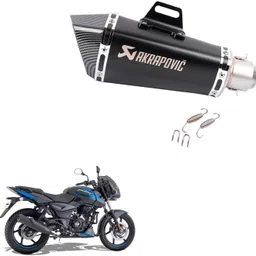 vagary Hexa Cut Akrapovic Exhaust With DB Killer Silencer for Bajaj Pulsar 150 Bajaj Pulsar 150 Full Exhaust System image 1