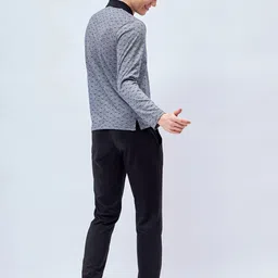 sweet dreams Men Top & Pyjama Set Black Geometric Print image 3