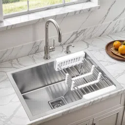 messina 21 X 18 X 10 HANDMADE KITCHEN SINK SOUND PROOF SINGLE BOWL MATT FINISH SINK FOR KITCHEN_A81 Vessel Sink-picture-18