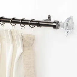Nickel Grey Stainless Steel Curtain Rod (52-144 Inches) With Bracket By Deco Window-image-22