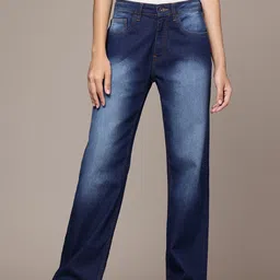 roadster Women Straight Fit Mid Rise Blue Jeans-picture-18