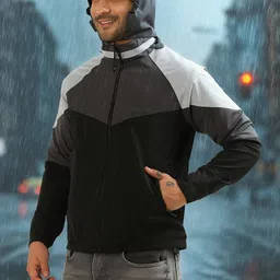 mia fashion Colorblock Men Raincoat image 3