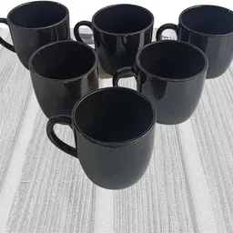 love unlimited Pack of 6 Bone China Square Pari Microwave Safe Chai/Tea Cups Serving Tea Mugs image 2