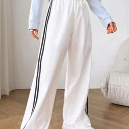 ritika enterprises Women Striped White Track Pants-picture-28