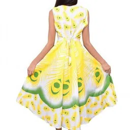 anunja Printed Cotton Blend Stitched Flared/A-line Gown image 2