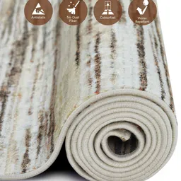 obsessions Brown and Cream Abstract 5x7 Feet Machine Made Carpet image 5