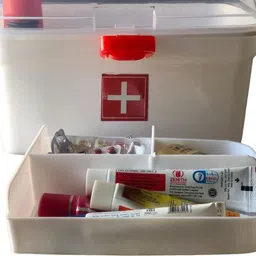 anant Compact First Aid Kit Medicine Organizer Box for Home Medical Storage Pack of 2 Pet First Aid Kit image 2
