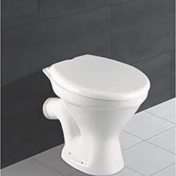 bherunath EWC Western Toilet Floor Mounted P Trap Commode Water Closet Toilet Pot for Bathroom With Soft Close Seat Cover Western Commode image 2