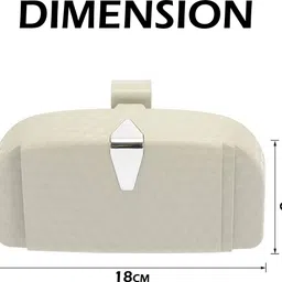 ayw Universal Multiuse Beige New Style Sunglass Holder For Car-151 White Car Sunglass Clip Holder image 2