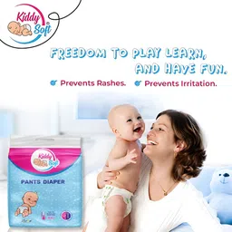 kiddysoft Baby Diaper Pants | Super Absorbent- Crisscross Top Layer | 9-14 KG | Pack of 1 - L image 5
