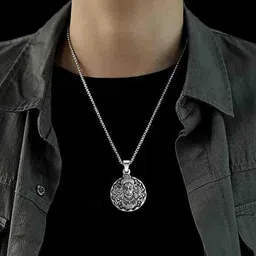 mk gallery DGHS 08 Silver Stainless Steel Locket Set image 5