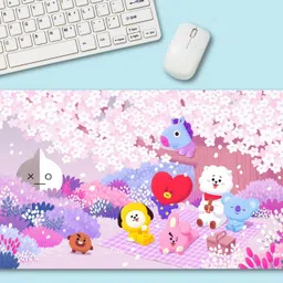The K Fandom BT21 DeskMat (19x23cm) | Anti-Slip Rubber Gaming DeskMat | K-Pop Non Slip Base Mousepad-picture-23