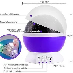 sahaj enterprise Star Master Dream Colorful LED Rotating Projector Night Lamp Table Lamp image 5