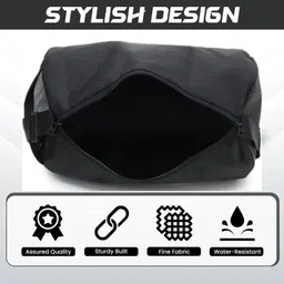 ananya enterprises 10 L Gym Duffel Bag - Basic Duffle Polyester Bag, Gym Bags, Adjustable Shoulder Bag for Men - Black image 2