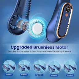 Radhe Neck Fan Bladeless Speeds Battery Operated Personal NF42 Neck Fan Bladeless Usb Cooler 10 USB Fan-picture-39