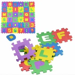 woop Kids Alphabet & Number Puzzle Floor Mat | Soft Interlocking Play Mat image 2