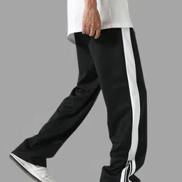 jaxcion Men Solid Black Track Pants image 4
