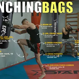 starx Unfilled Punching Bag with Rust Proof For Boxing and KickBoxing Hanging Bag image 5