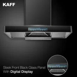 kaff K-SERIES KET 90A T-Shape Filterless Chimney 90 CM with 1450 m3/hr Suction Wall Mounted Grey 1450 CMH Chimney image 4