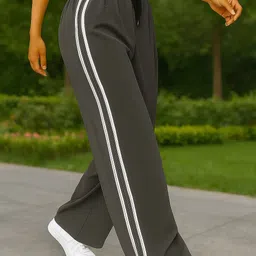 citysquad Women Regular Fit Black Cotton Blend Trousers-picture-15