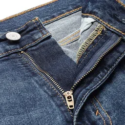 levi's 505 Men Straight Fit Mid Rise Dark Blue Jeans image 4